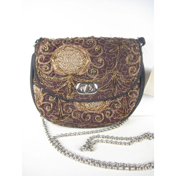 NEW World Finds Handmade Fair Trade Small Crossbody Sequin Purse Chain Strap Bag - Picture 5 of 16